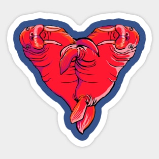 Odobenus Rosmarus Heartus Sticker